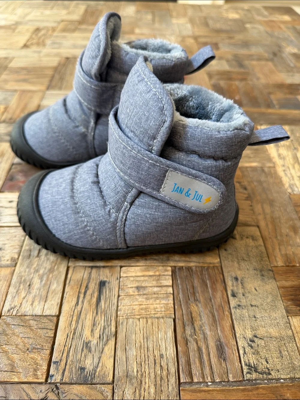 Jan & Jul Kids Toasty-Dry Booties Insulated Ankle Boots in Heather Gray Toddler